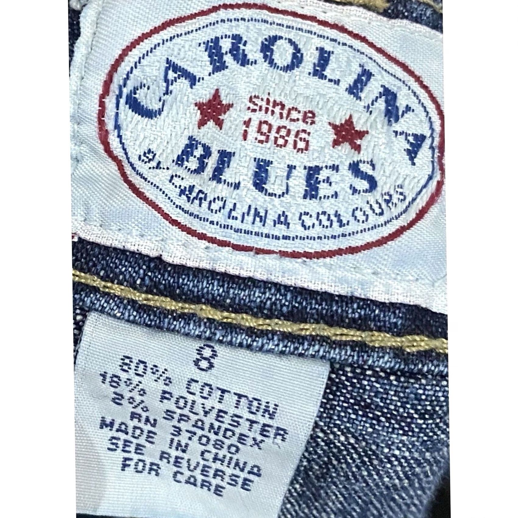 Vintage VINTAGE Carolina Blues Denim Skirt Pencil Button Flap Pockets Sz 8 Womens Short Straight & Pencil Blue 80s 90s? Size 30" / US 8 / IT 44 - 3 Thumbnail
