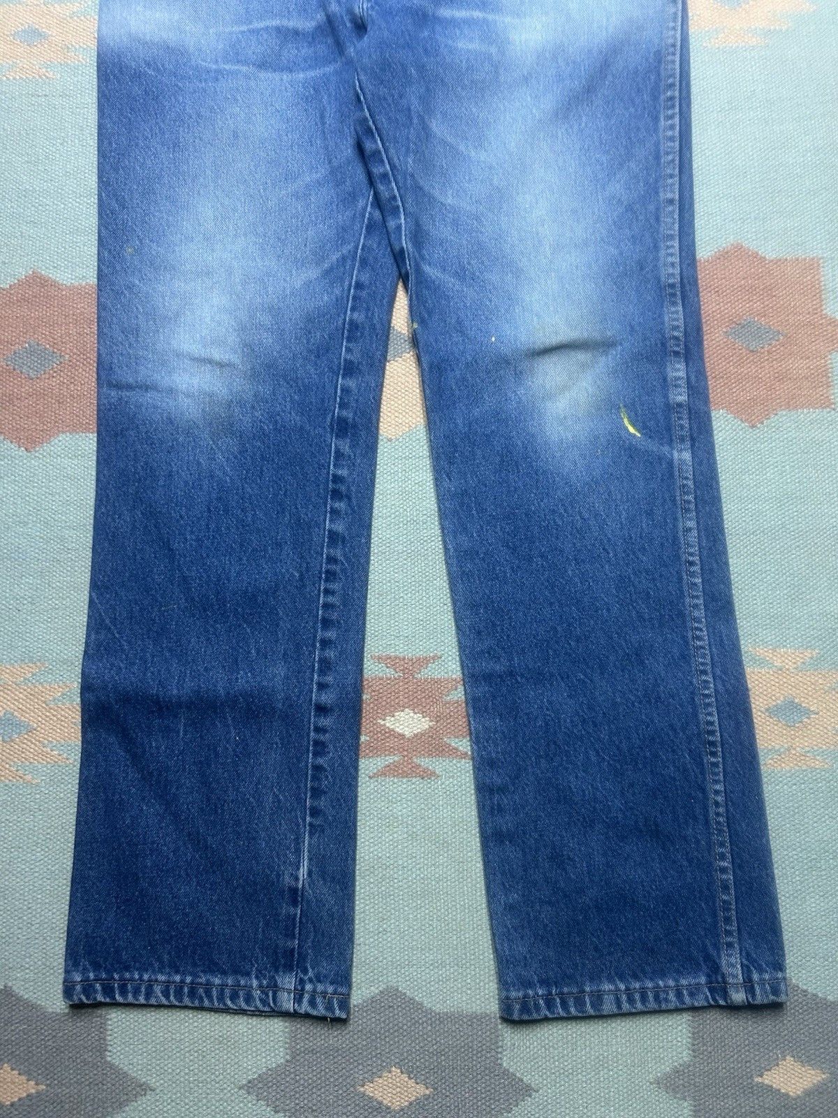 Vintage Vtg 70s rustler jeans faded whiskers straight USA made 34x31 Size US 34 / EU 50 - 2 Thumbnail