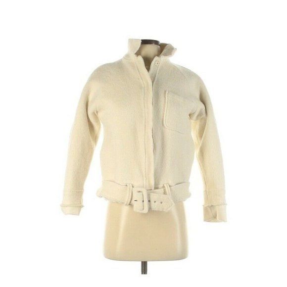 Anine Bing Anine Bing Womens Jacket White Cream Jaden Wool Coat Shirt B Size XS / US 0-2 / IT 36-38 - 7 Thumbnail