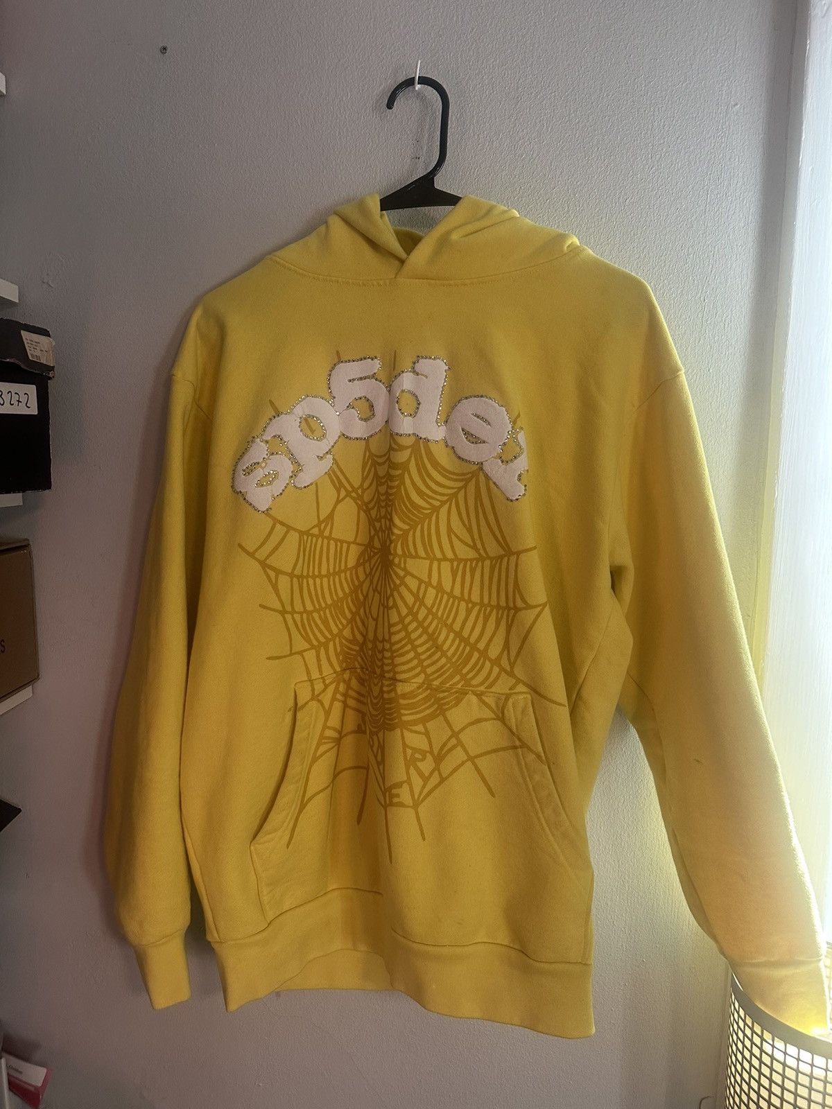 image of Spider Worldwide Sp5Der Websuit Hoodie in Yellow, Men's (Size Medium)