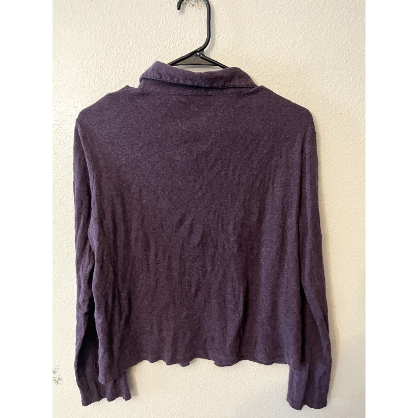 Victoria's Secret VINTAGE Victoria's Secret Purple Long Sleeve Button Up Shirt Medium Collared Womens Size M / US 6-8 / IT 42-44 - 3 Thumbnail