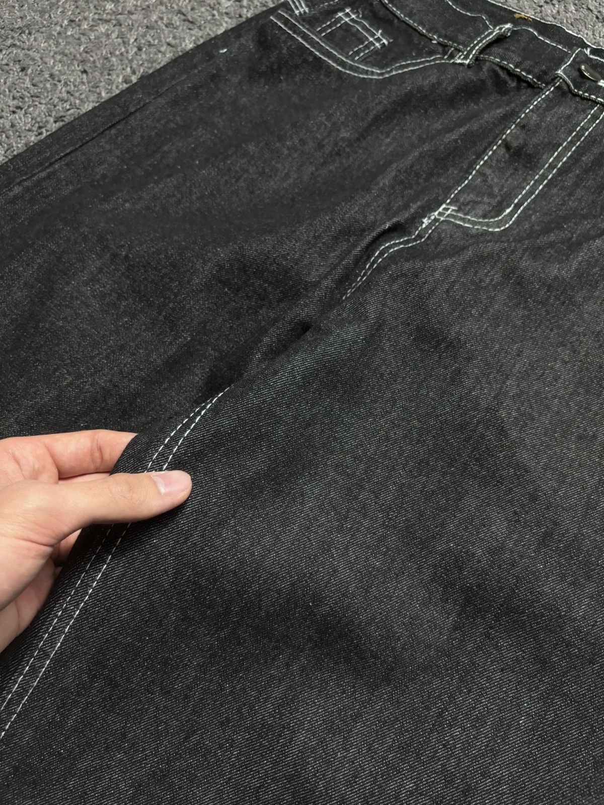 Vintage Vintage very rare embroidered spirit dark gray baggy jeans Size US 30 / EU 46 - 17 Thumbnail