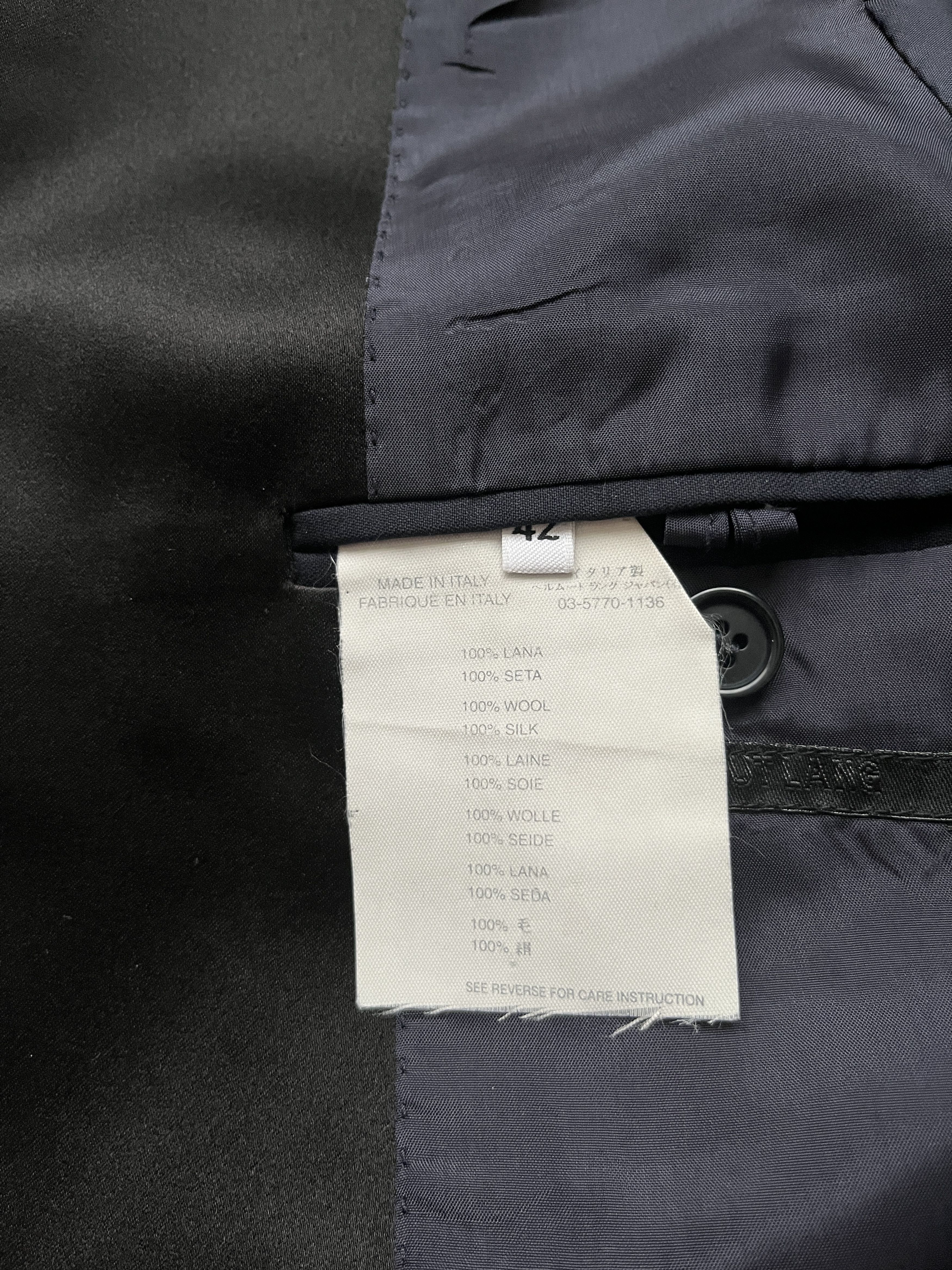 Helmut Lang ⚡️QUICK SALE⚡️1990's Helmut Lang Navy Blazer Tuxedo Jacket Size M / US 6-8 / IT 42-44 - 5 Thumbnail