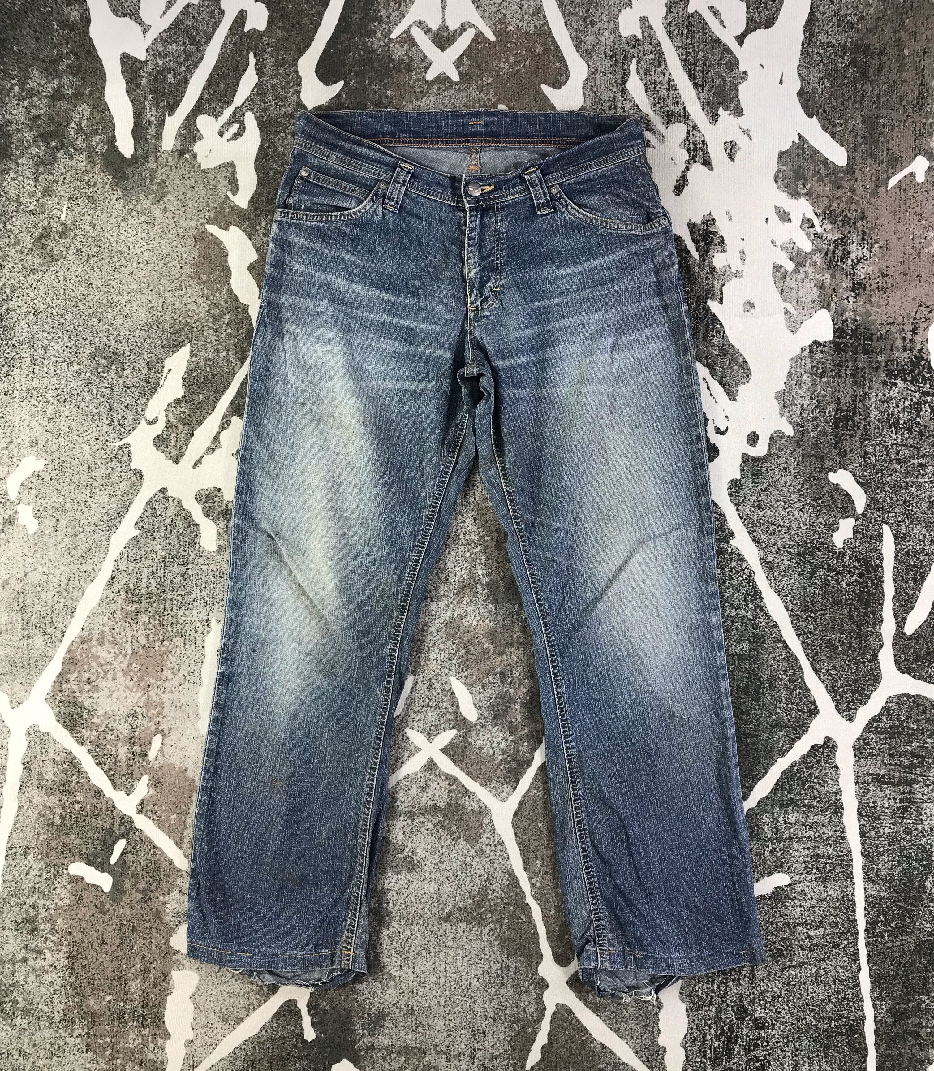 Wrangler Wrangler Jeans Faded Blue Denim KJ1547 Size US 33 - 1 Thumbnail