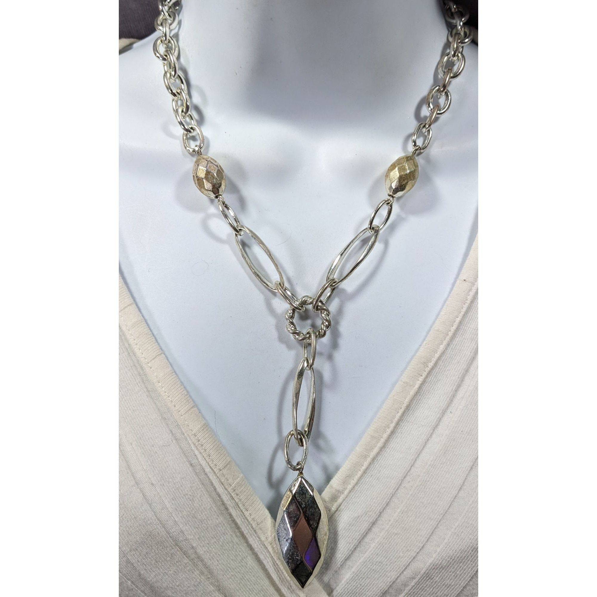 Other Chunky Glam Silver Tone & Statement Necklace Size ONE SIZE - 1 Thumbnail