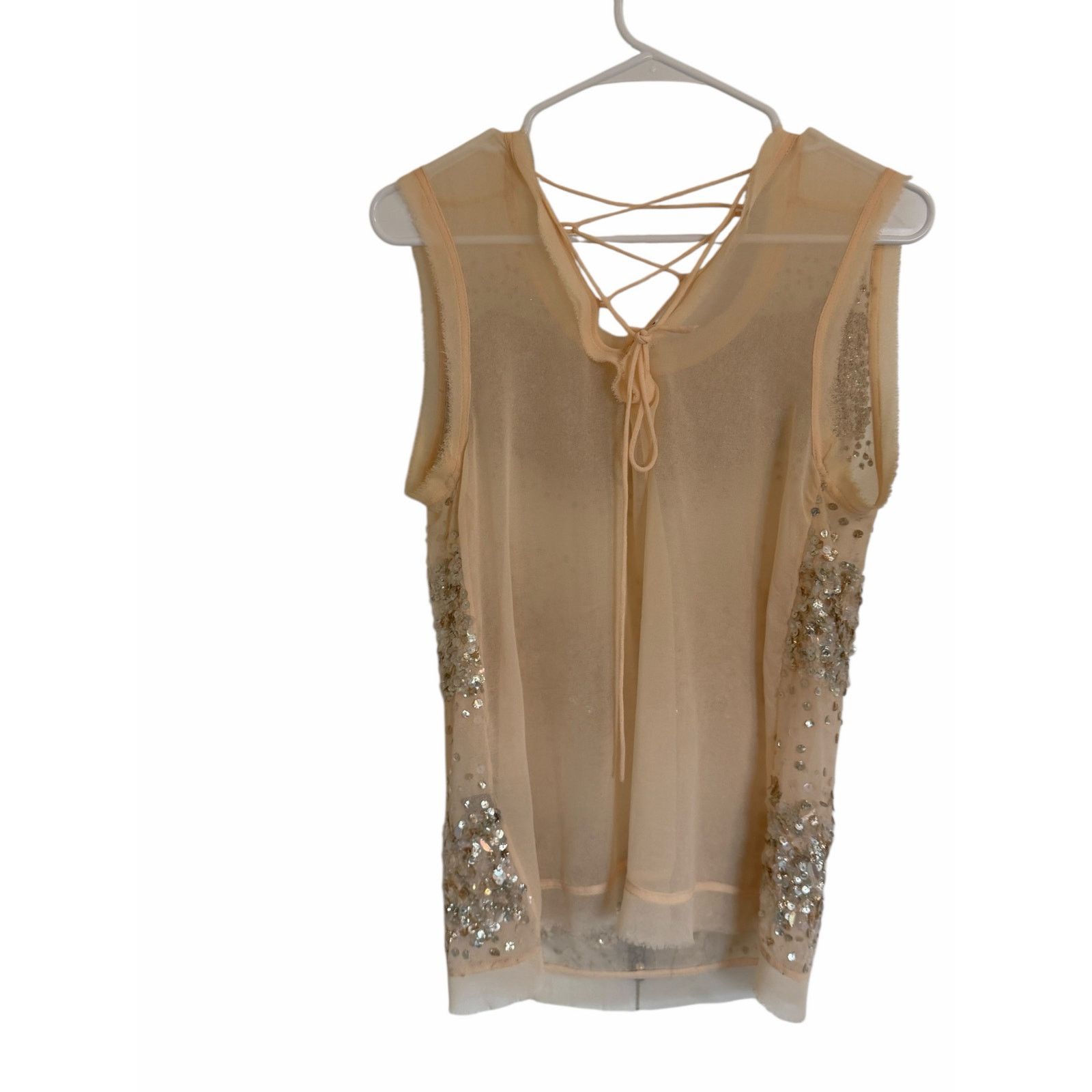 Allsaints All Saints Round Neck Top Restrain Beaded Hand Embellished Size M / US 6-8 / IT 42-44 - 11 Thumbnail