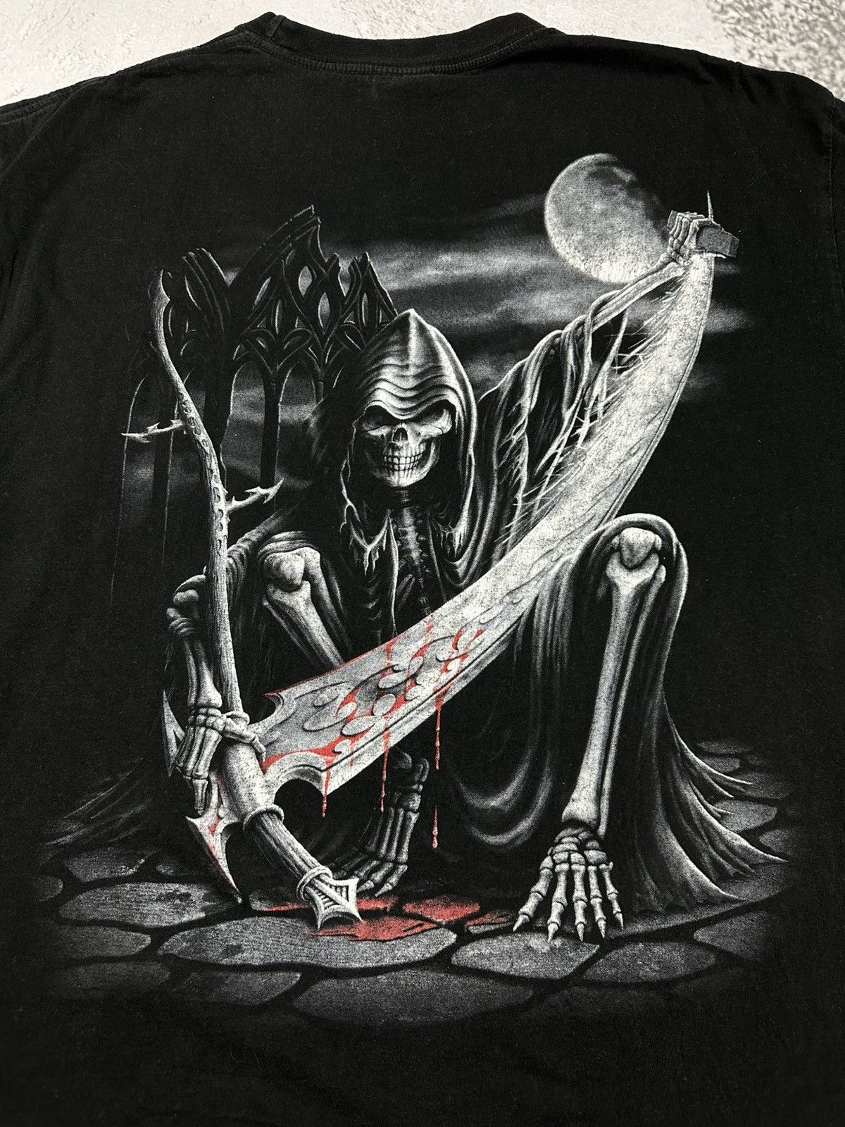 Vintage Vintage Spiral Death On The Moon Rock T Shirt Black XXL Size US XXL / EU 58 / 5 - 4 Thumbnail