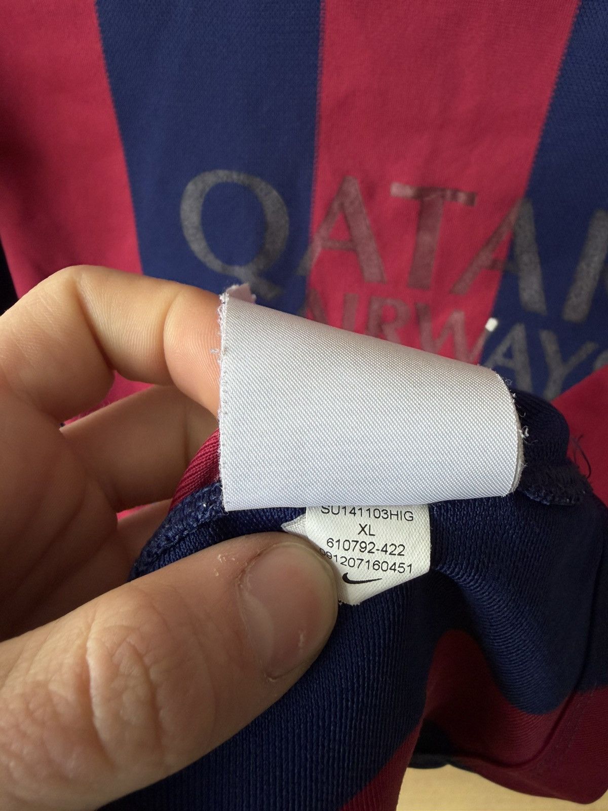 Nike Nike Barcelona 2014/2015 Home Football Shirt Soccer Jersey Size US S / EU 44-46 / 1 - 5 Thumbnail