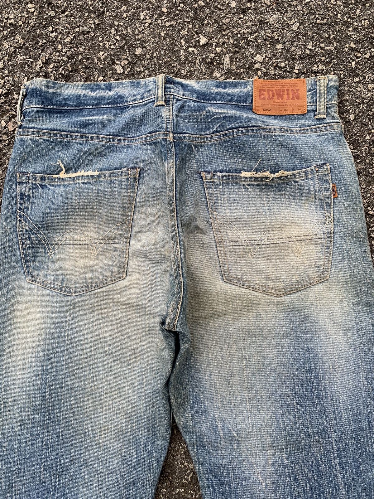 Kapital Edwin Selvedge 505Z Mudwash Distressed Denim Size US 37 - 7 Thumbnail
