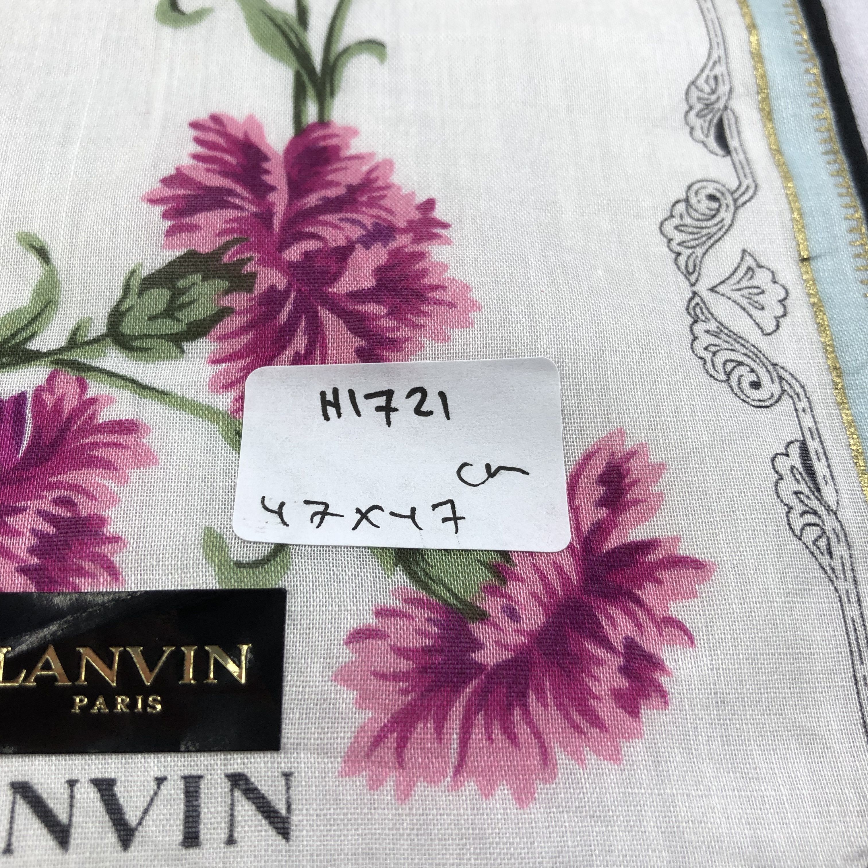 Lanvin Lanvin Floral Handkerchief Neckerchief Bandana H1721 Size ONE SIZE - 7 Thumbnail