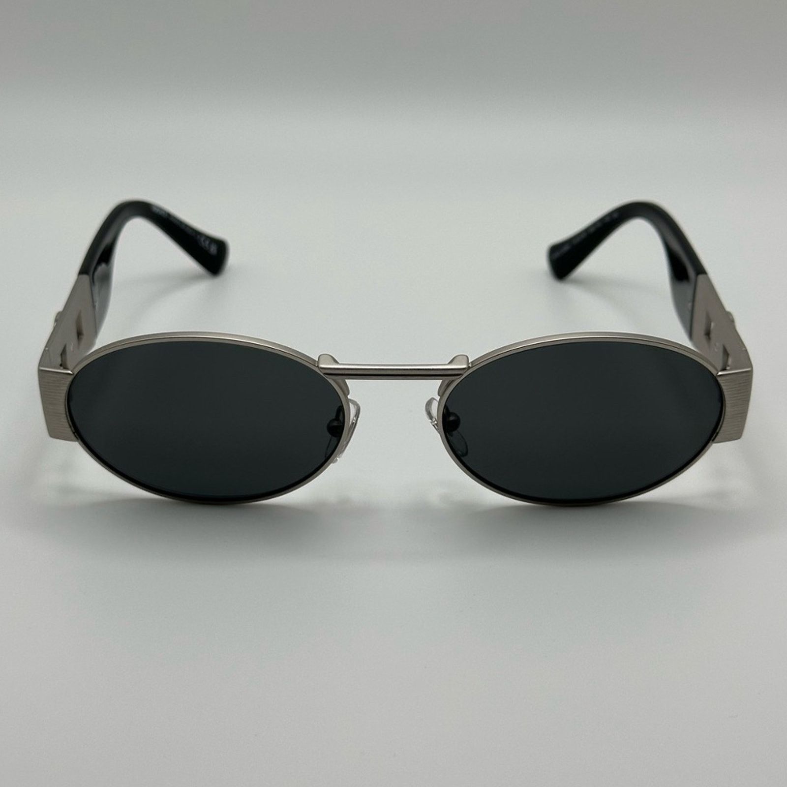 Versace NEW VERSACE VE2264 151387 Silver Dark Grey Unisex Sunglasses Size ONE SIZE - 2 Thumbnail