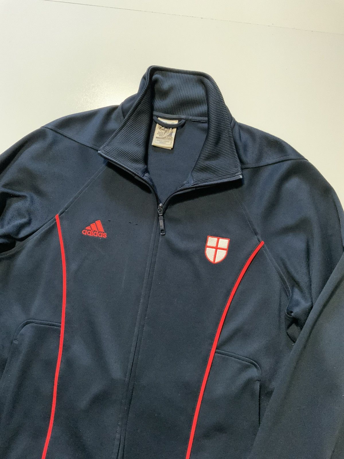 Adidas Adidas England FIFA 2010 World Cup Soccer Track Jacket Size US L / EU 52-54 / 3 - 3 Thumbnail