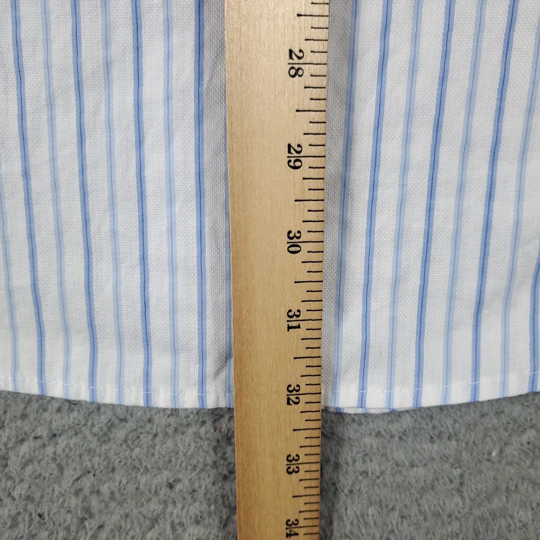 Vintage Burma Bibas Shirt 16.5 Mens Blue Striped Button-Up Long Sleeve Cotton Casual Size US L / EU 52-54 / 3 - 4 Thumbnail