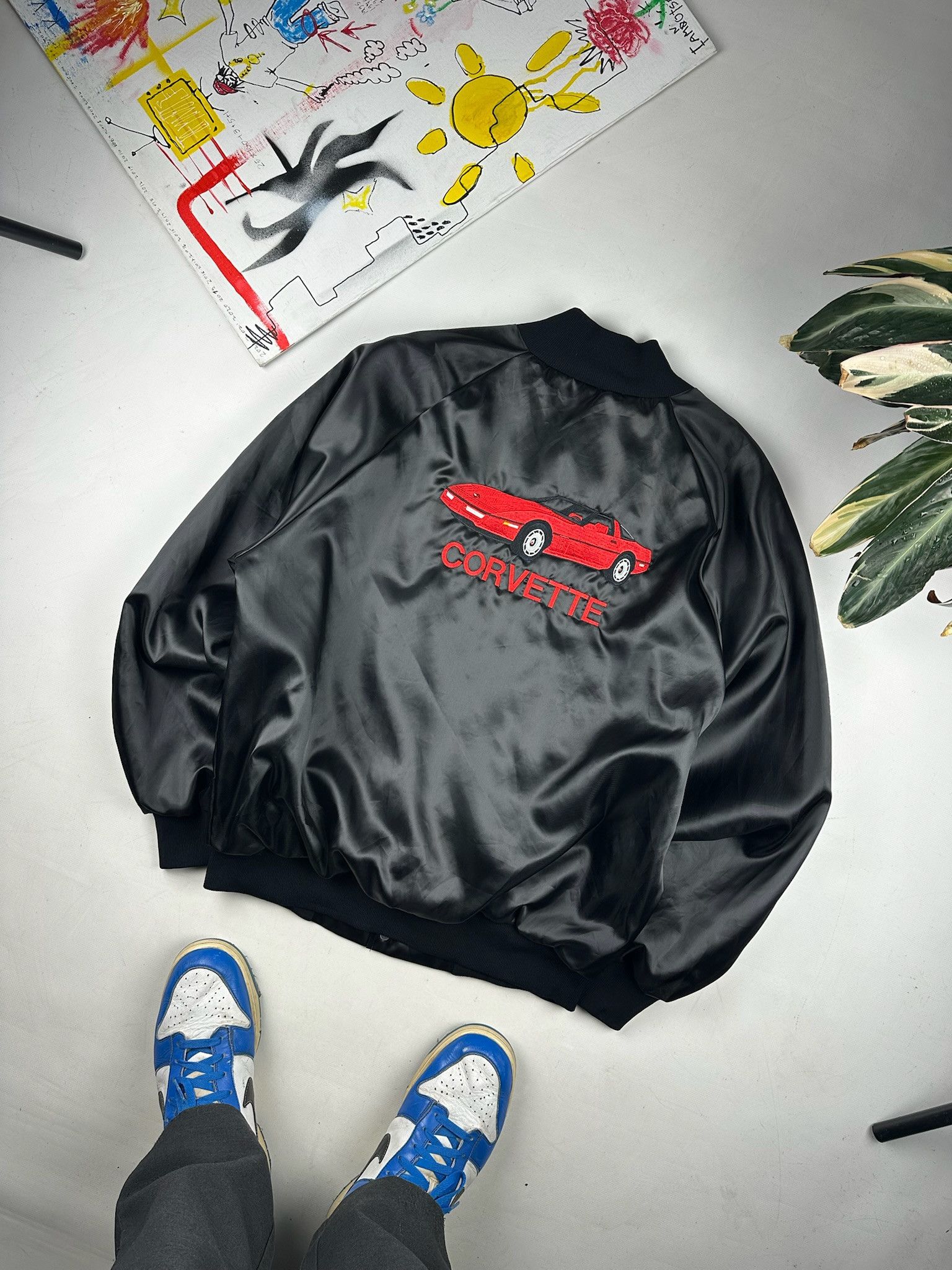Chevrolet 90’s Vintage Chevrolet Corvette Nascar Racing Bomber Jacket Size US L / EU 52-54 / 3 - 1 Thumbnail