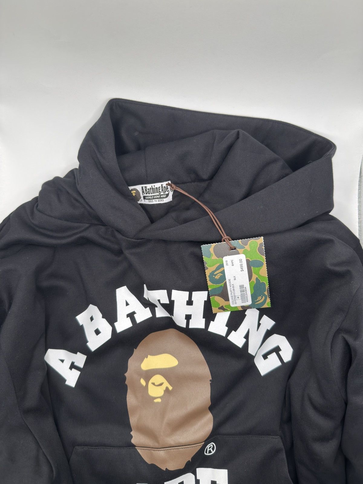 Bape College Puffy Relaxed Fit Pullover Hoodie
