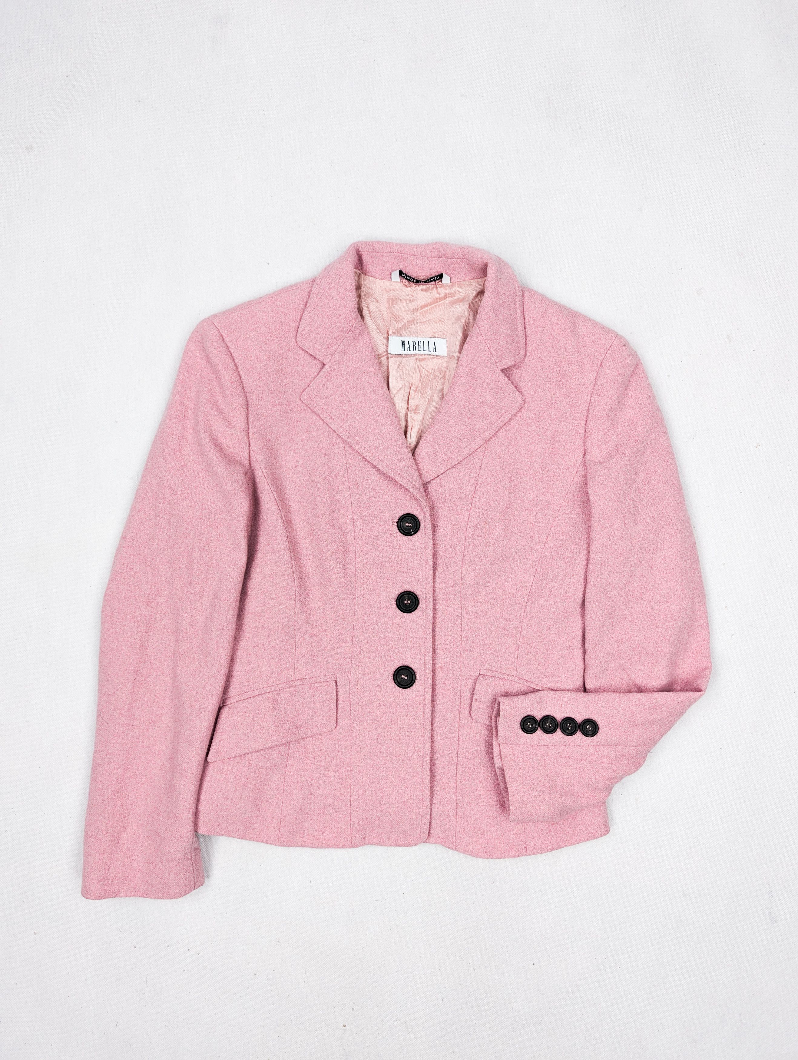 Marella Marella wool pink blazer jacket Size S / US 4 / IT 40 - 1 Thumbnail