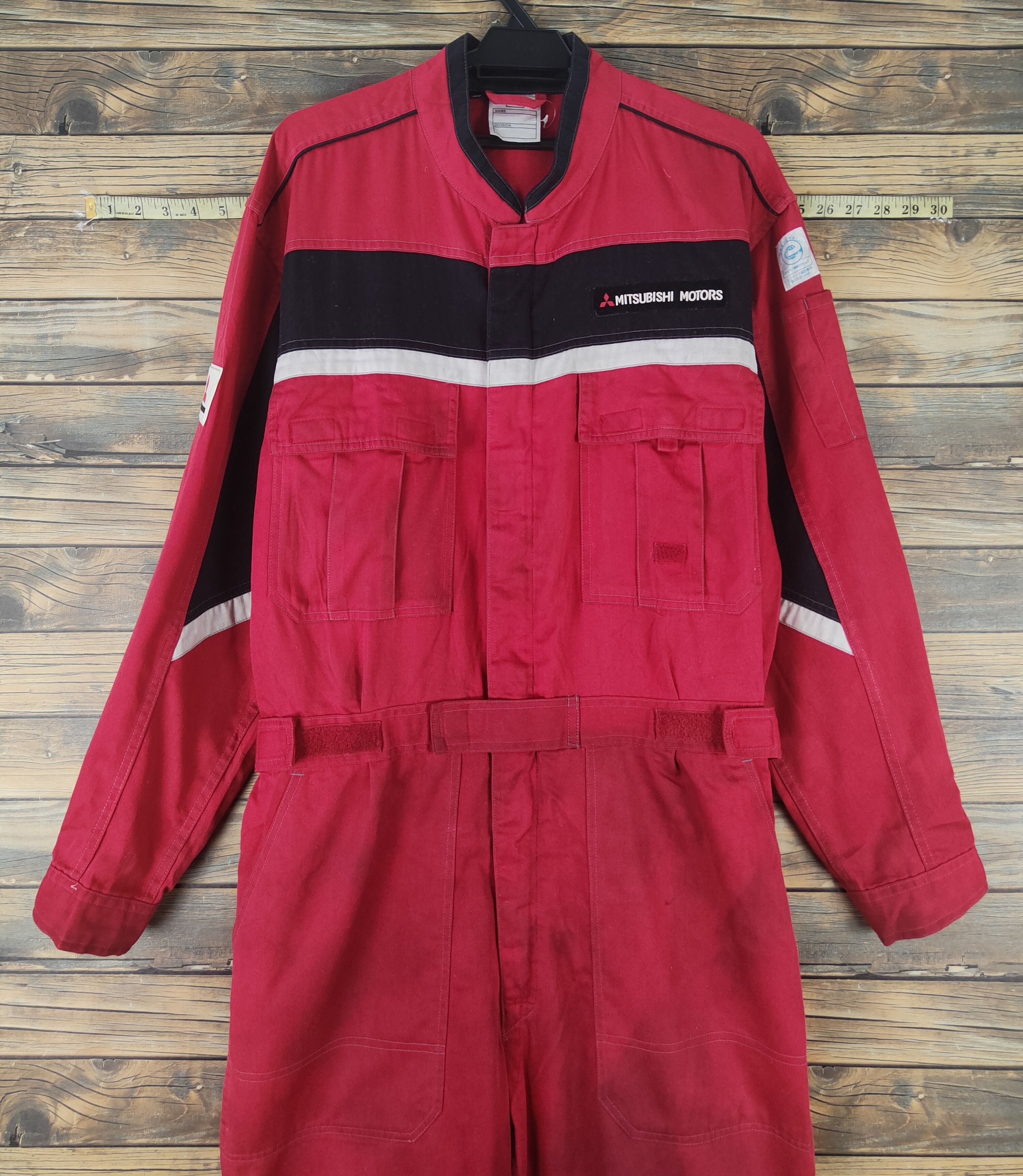Vintage DL Rally Art Red Mitsubishi Motors staff Coverall #46-201T Size US 34 / EU 50 - 2 Thumbnail