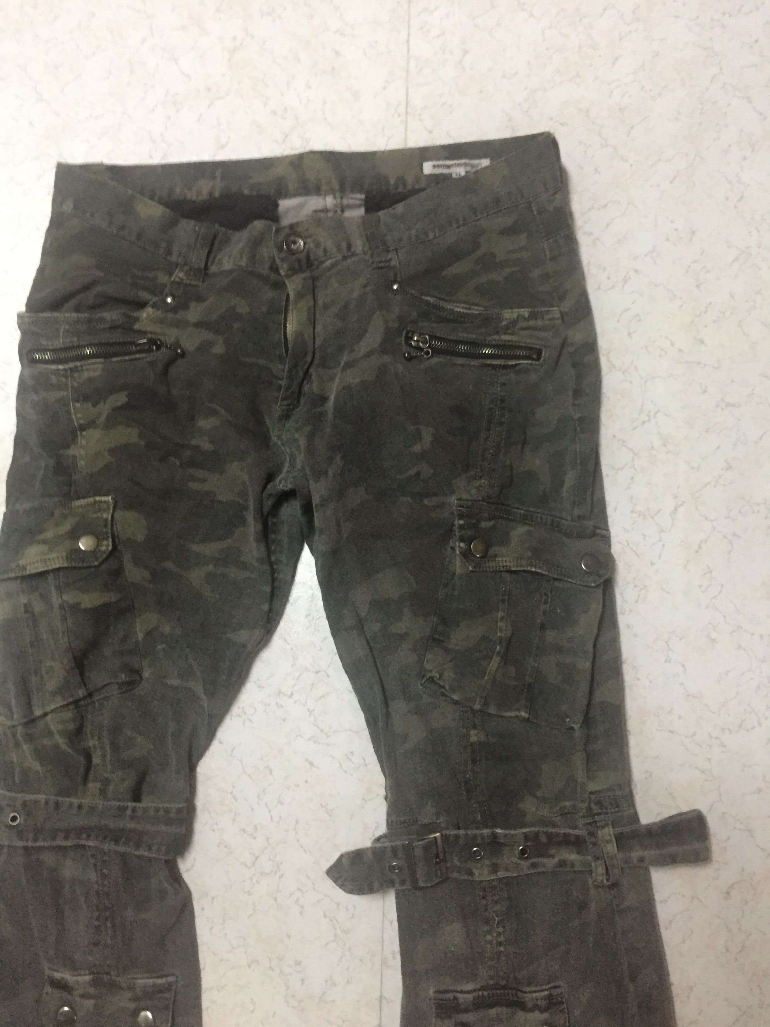 image of If Six Was Nine Semantic Design Camouflage Cargo Bondage Pants, Men's (Size 33)