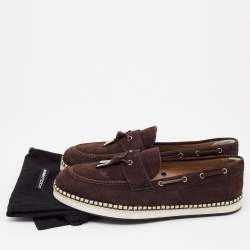 Dolce & Gabbana o1y0125 Flat Loafers in Dark Brown Size US 8 / EU 41 - 6 Thumbnail