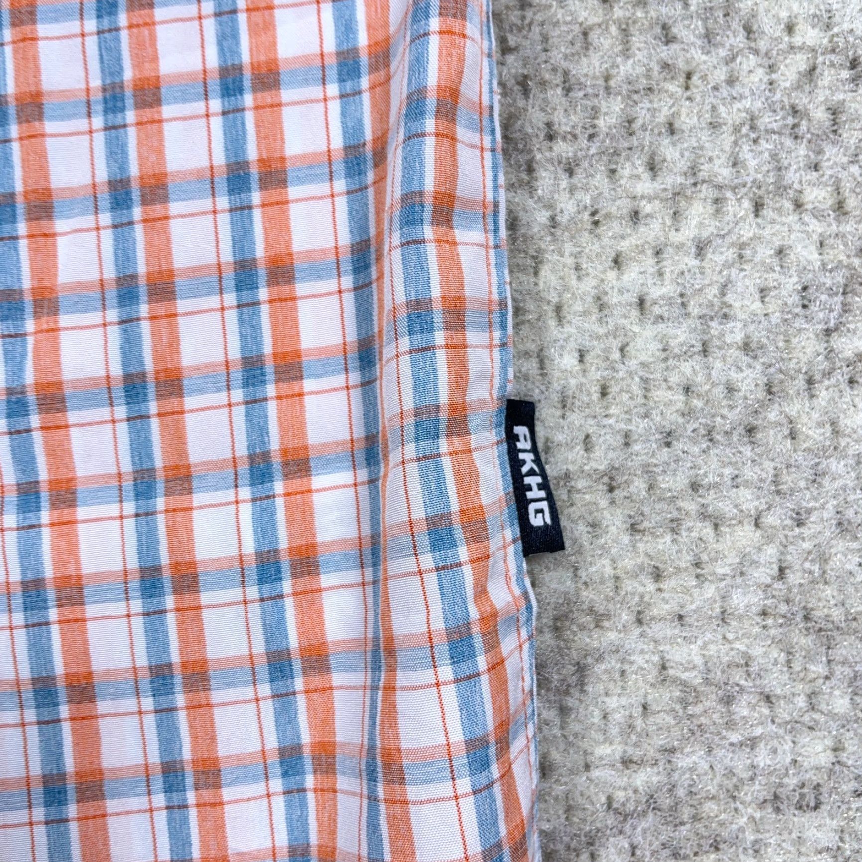 Vintage Alaskan Hardgear Shirt Men Small Orange Blue Plaid Button Up Regular Fit Hiking Casual Travel Size US L / EU 52-54 / 3 - 5 Thumbnail