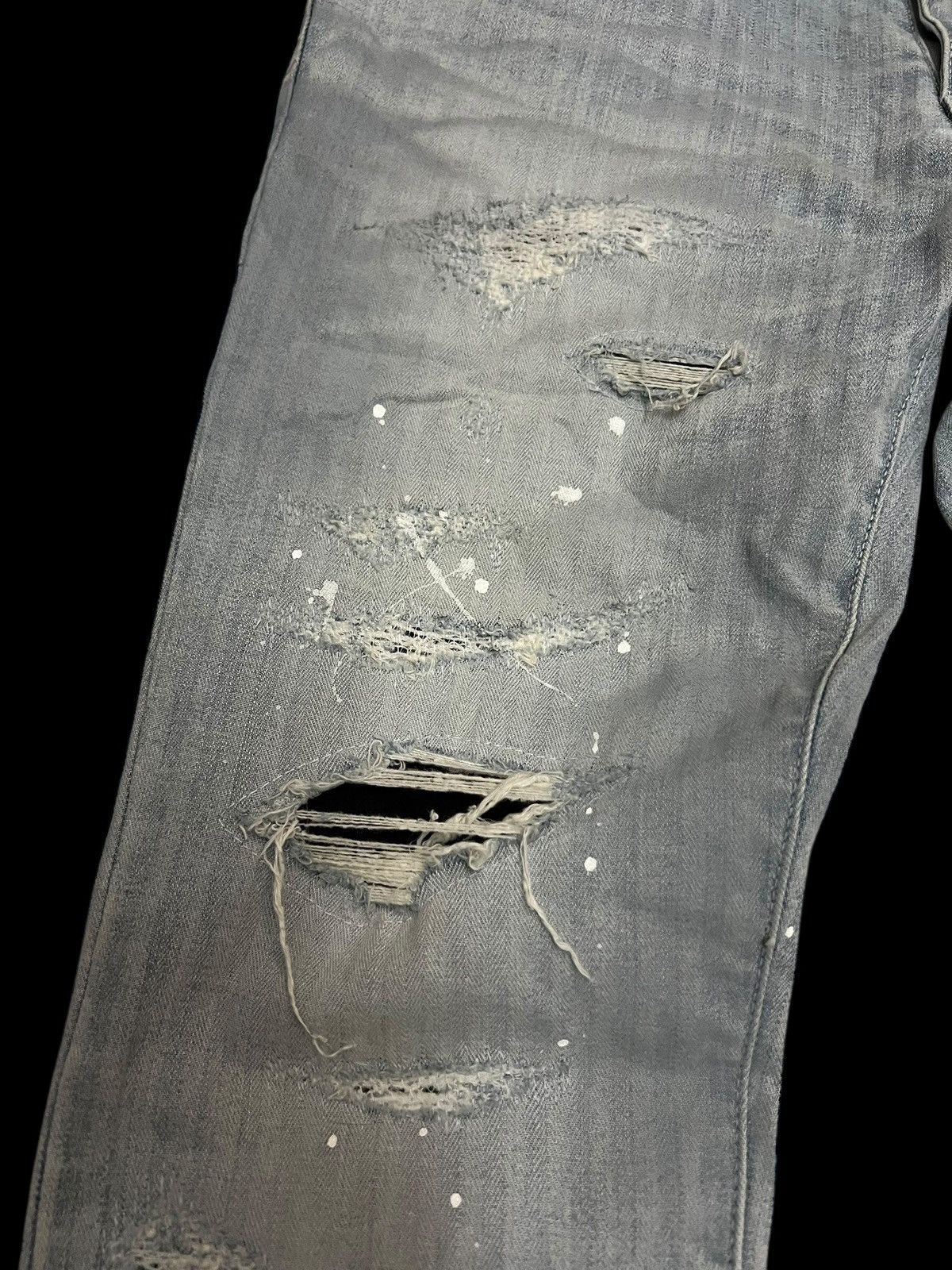 Japanese Brand Vintage Semantic Designs Hickory Distressed Jean Size US 31 - 3 Thumbnail
