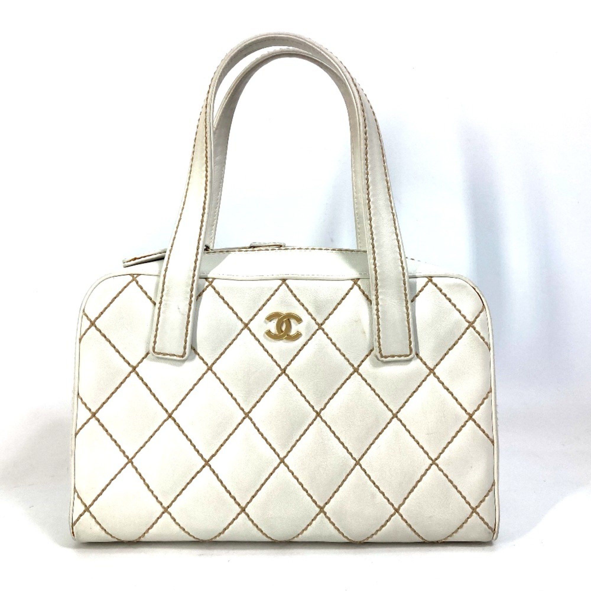 Chanel Chanel CC Mark bag Vintage Mini Duffle Bag Shoulder Bag Hand Bag White Size ONE SIZE - 1 Thumbnail