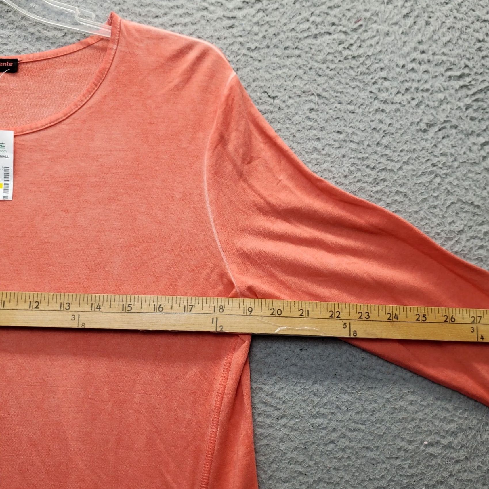 Vintage Cha Cha Vente Tunic Top Womens Size S Orange Rayon Stretch Eyelet Hem Round Neck Shirt Size S / US 4 / IT 40 - 5 Thumbnail