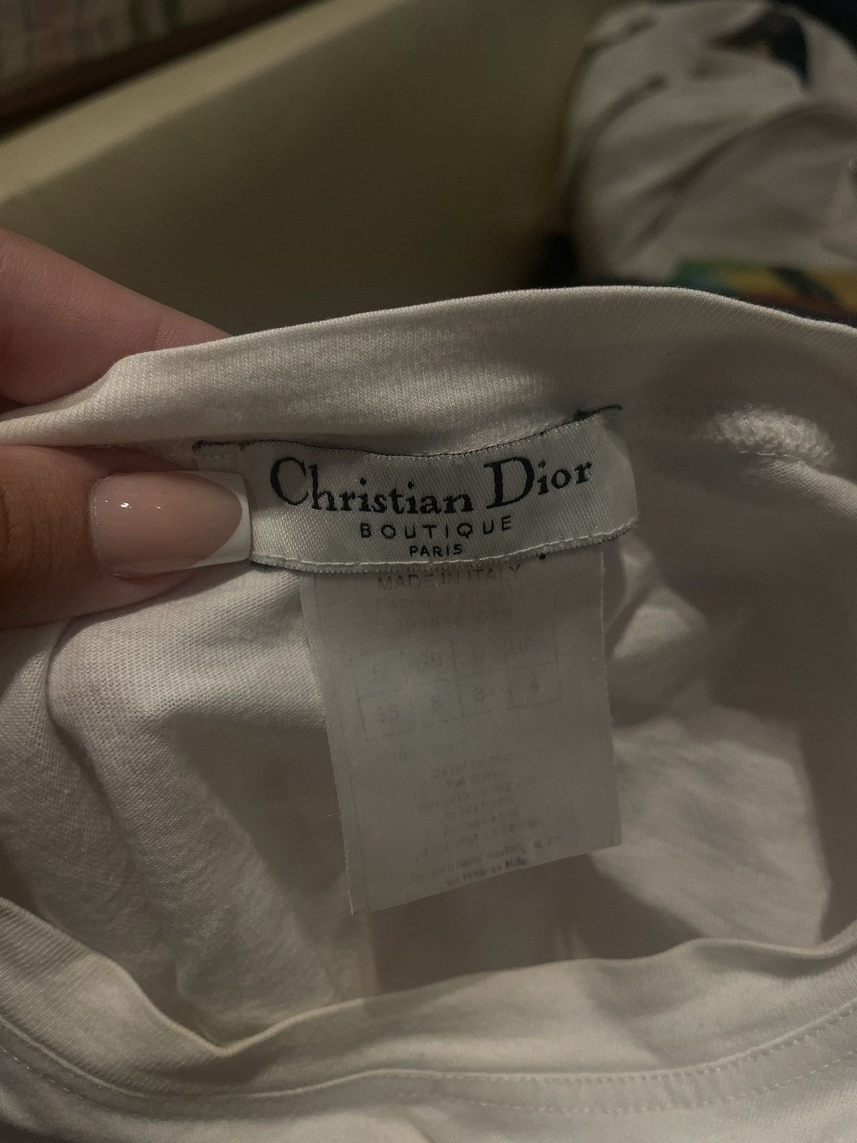 Dior × Vintage VINTAGE DIOR WHITE STITCHED LOGO TOP Size S / US 4 / IT 40 - 4 Thumbnail