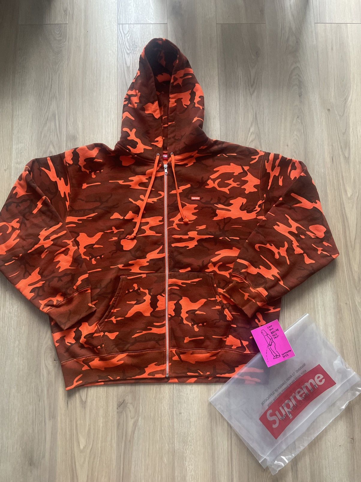 Supreme Boxy Supreme small box logo hooded sweatshirt orange camo 