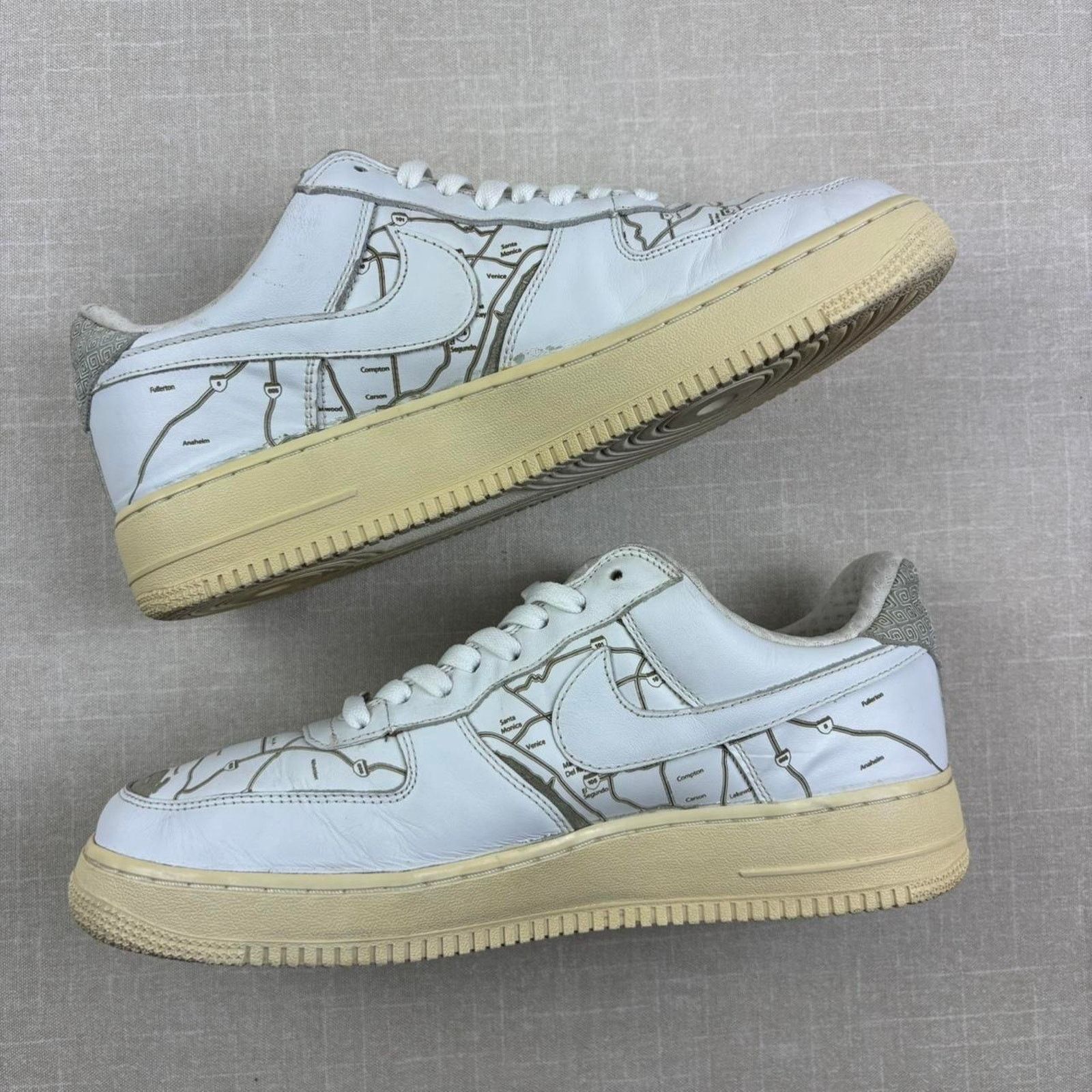 Nike 🗺️ 2006 Nike Air Force 1 Low “LA Map” 11M Size US 11 / EU 44 - 4 Thumbnail