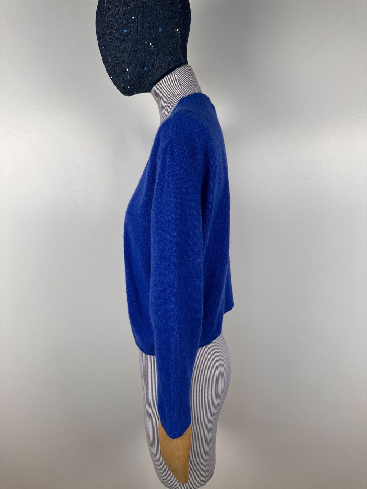 Other Denner 100% Cashmere Blue Bolero Cardigan Womens Size L Size L / US 10 / IT 46 - 4 Thumbnail
