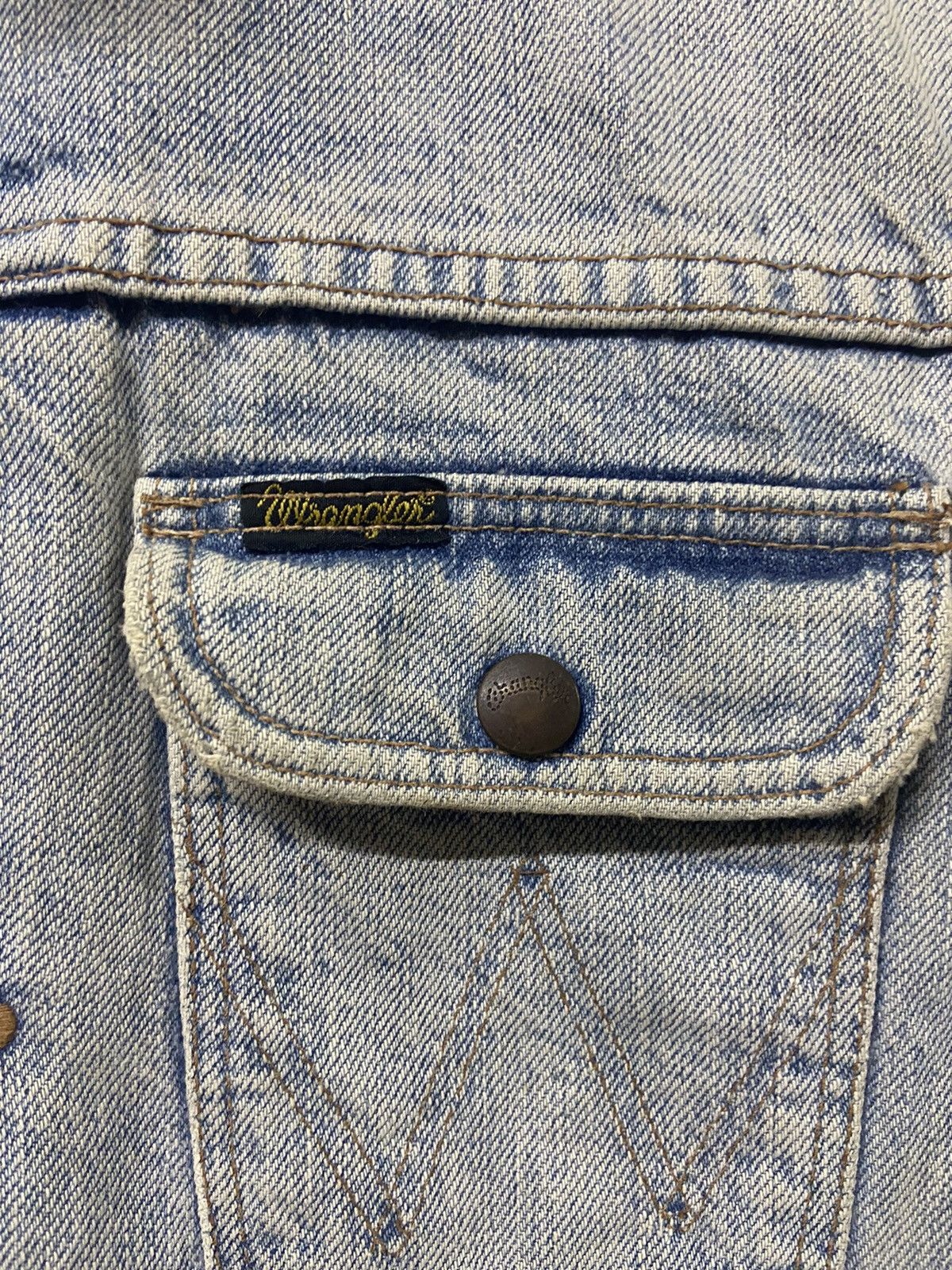 Vintage × Wrangler Vintage Wranglers Distressed Denim Jacket Size US L / EU 52-54 / 3 - 5 Thumbnail