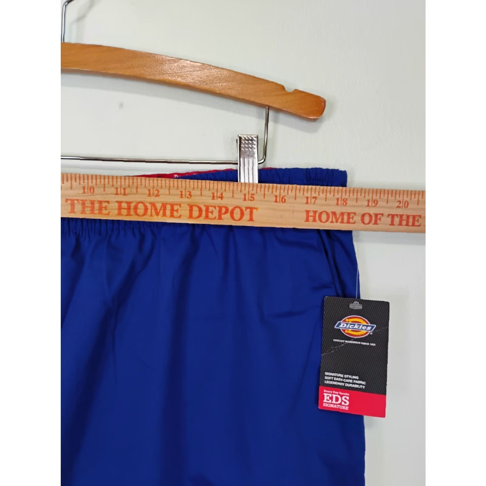 Dickies Dickies EDS Signature Scrub Cargo Pants Womens XL Blue 36x31 Elastic Waist Size 40" / US 18 - 6 Thumbnail