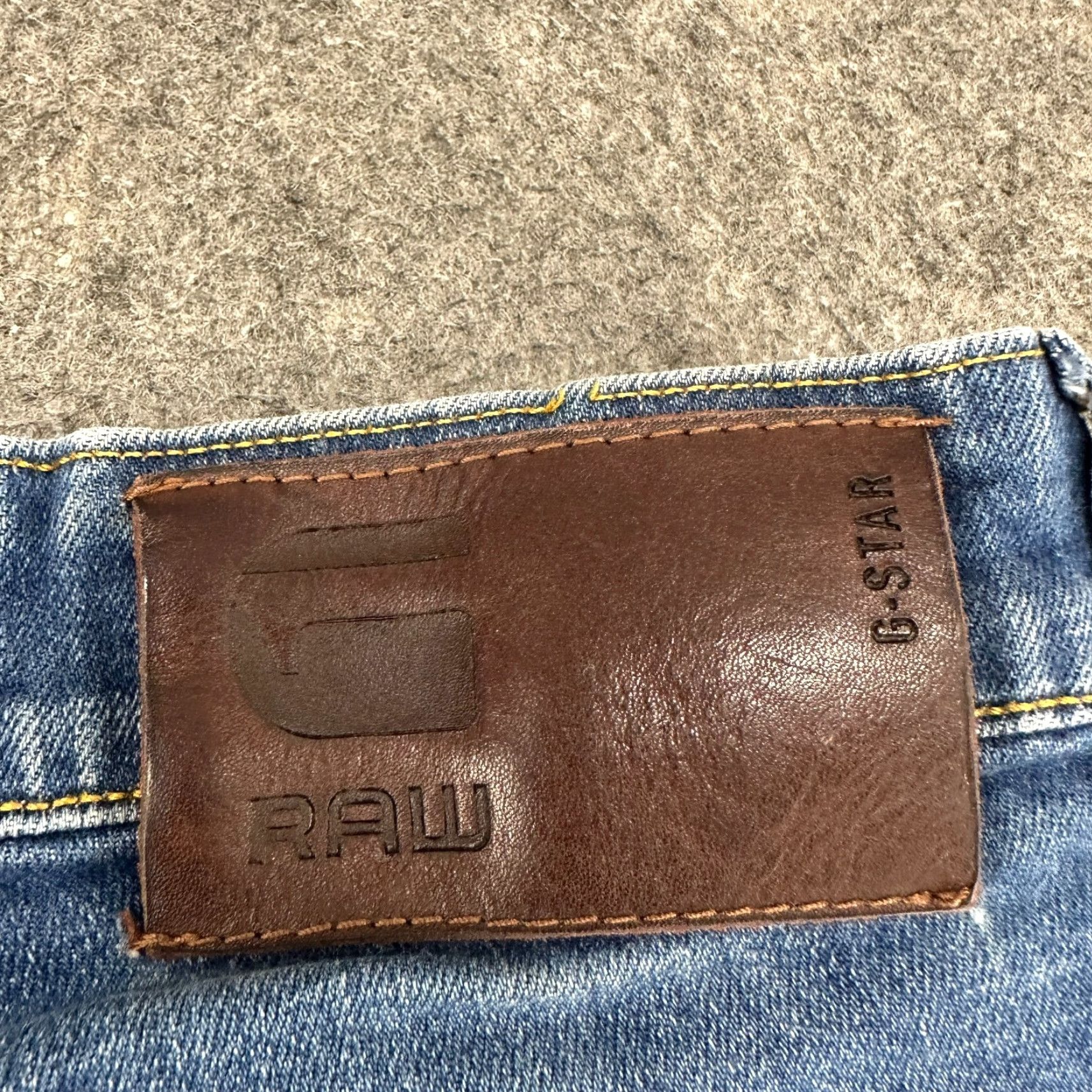 G-Star G-Star 3301 Jeans Mens 32x32 Blue Button Fly 3D Tapered Regular Stretch Medium Wash Denim pants Size US 32 / EU 48 - 3 Thumbnail