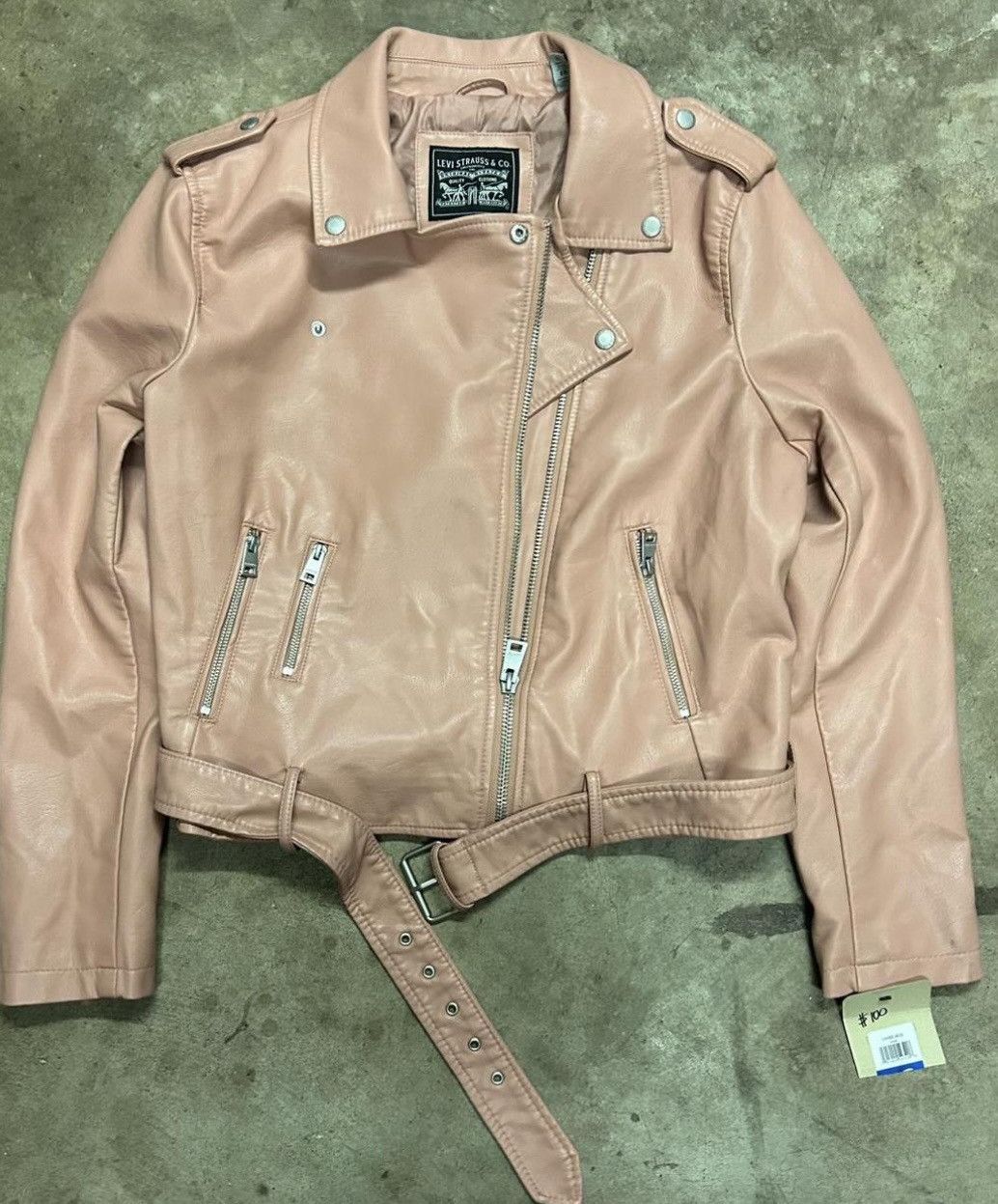 Levi's Levi Strauss & Co. Women's Pink Biker Jacket Size XL / US 12-14 / IT 48-50 - 1 Thumbnail