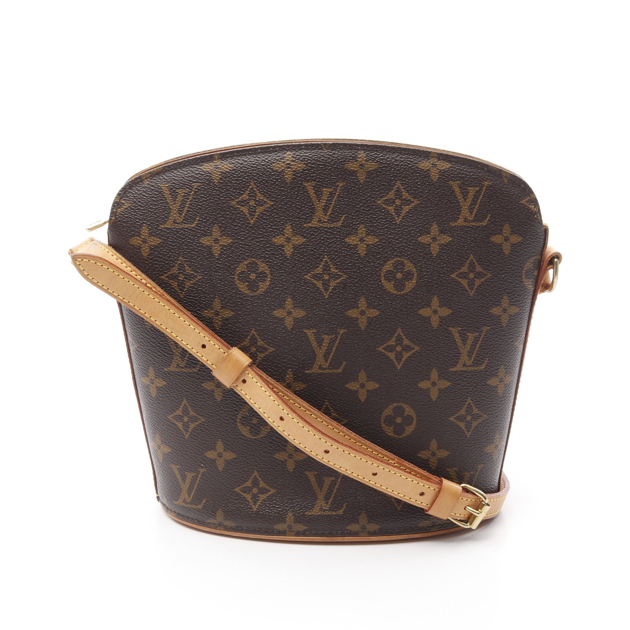 Louis Vuitton Louis Vuitton Druot Monogram Shoulder Bag Leather Brown Size ONE SIZE - 1 Thumbnail