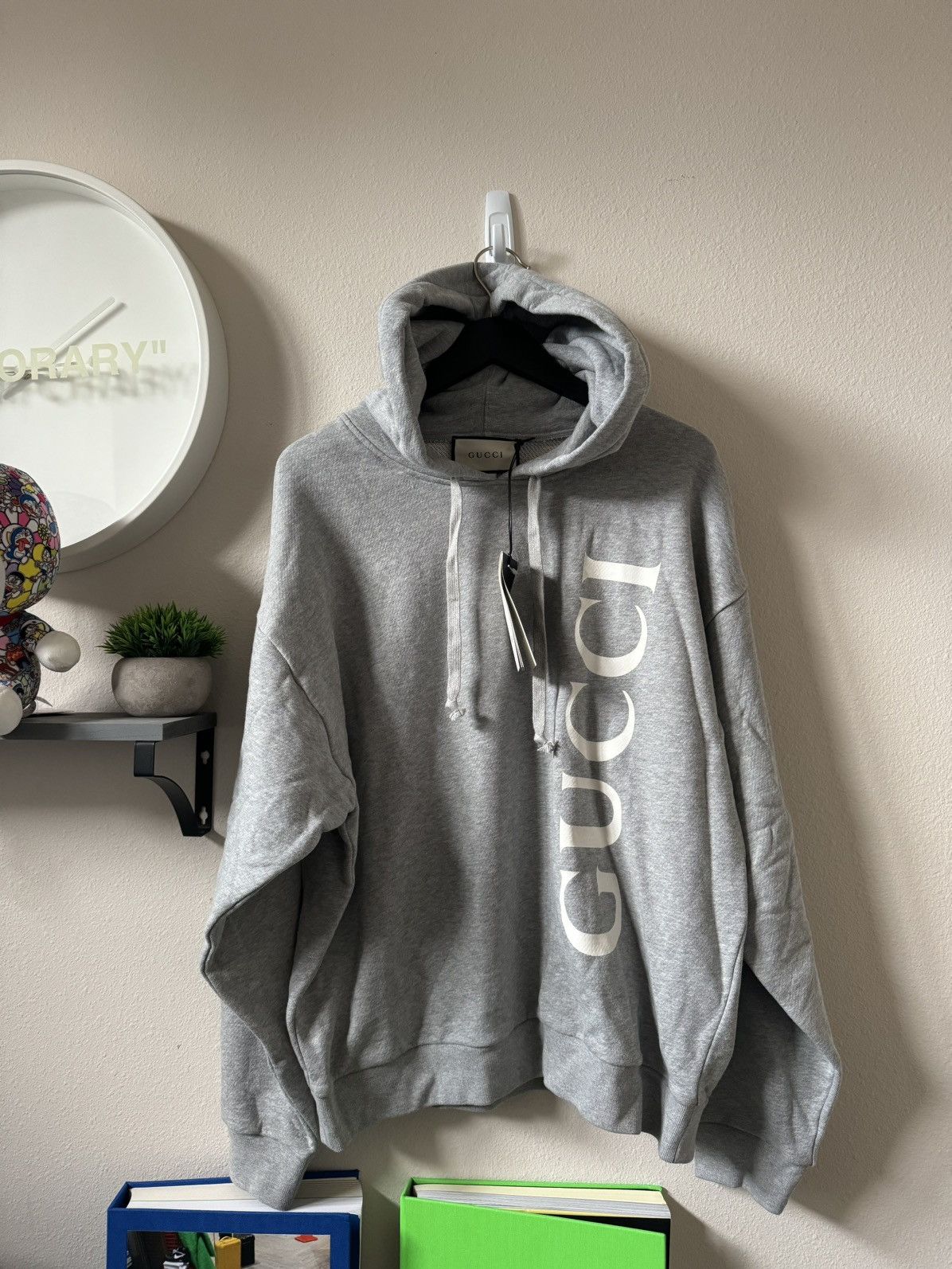 Gucci Gucci Logo Grey Hoodie Size US L / EU 52-54 / 3 - 1 Thumbnail