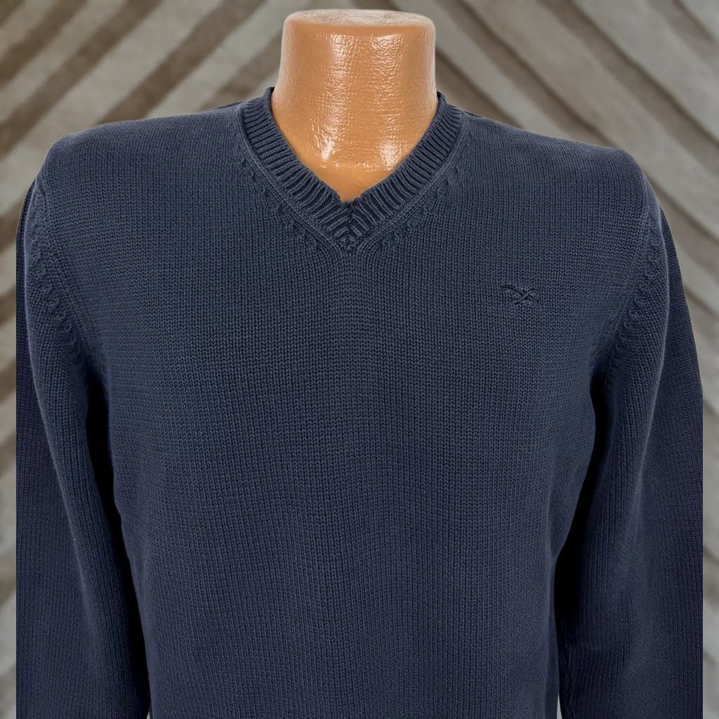 Eddie Bauer VINTAGE Eddie Bauer Sweater Mens Large Tall LT Navy Blue V-Neck Pullover Knit Size US L / EU 52-54 / 3 - 1 Thumbnail