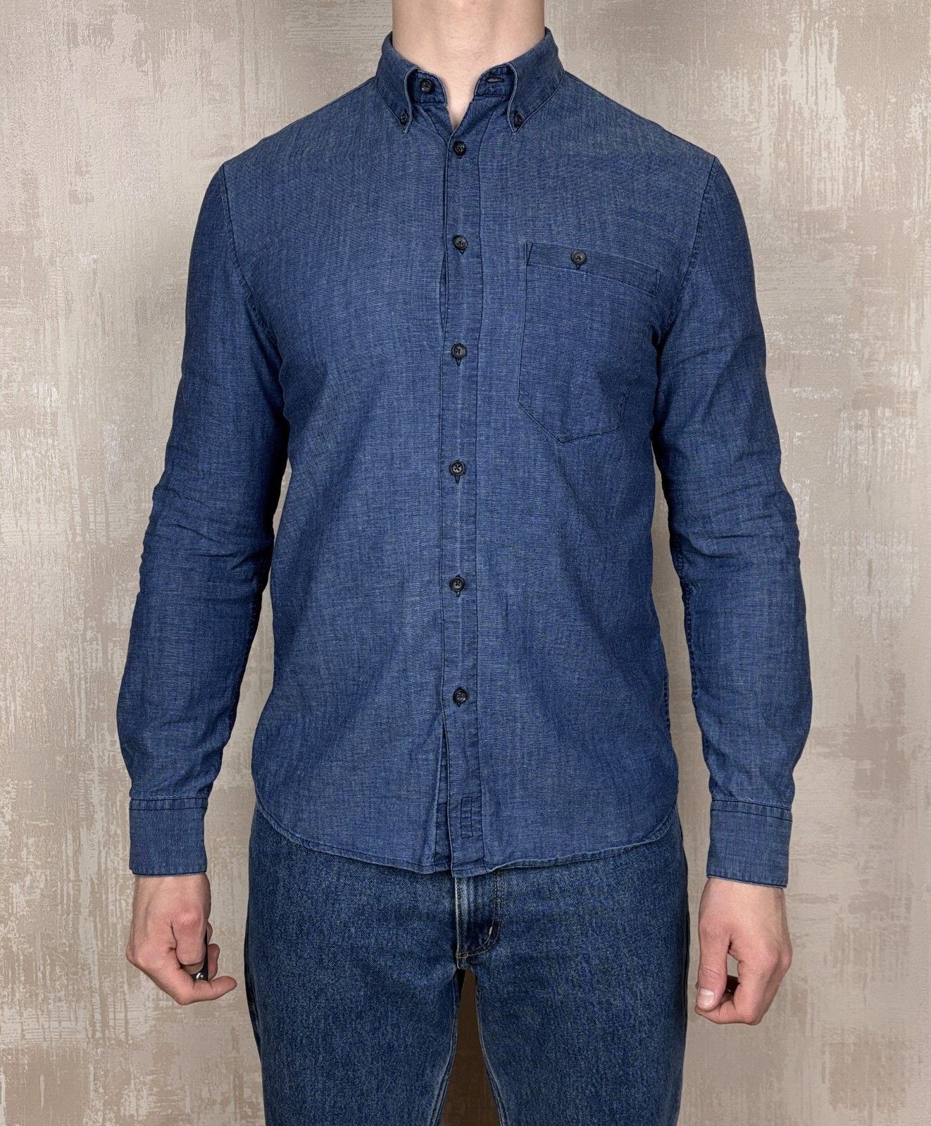 Nudie Jeans Nudie Jeans Stanley Deep Blue Long Sleeve Shirt Button Down Size US M / EU 48-50 / 2 - 2 Thumbnail