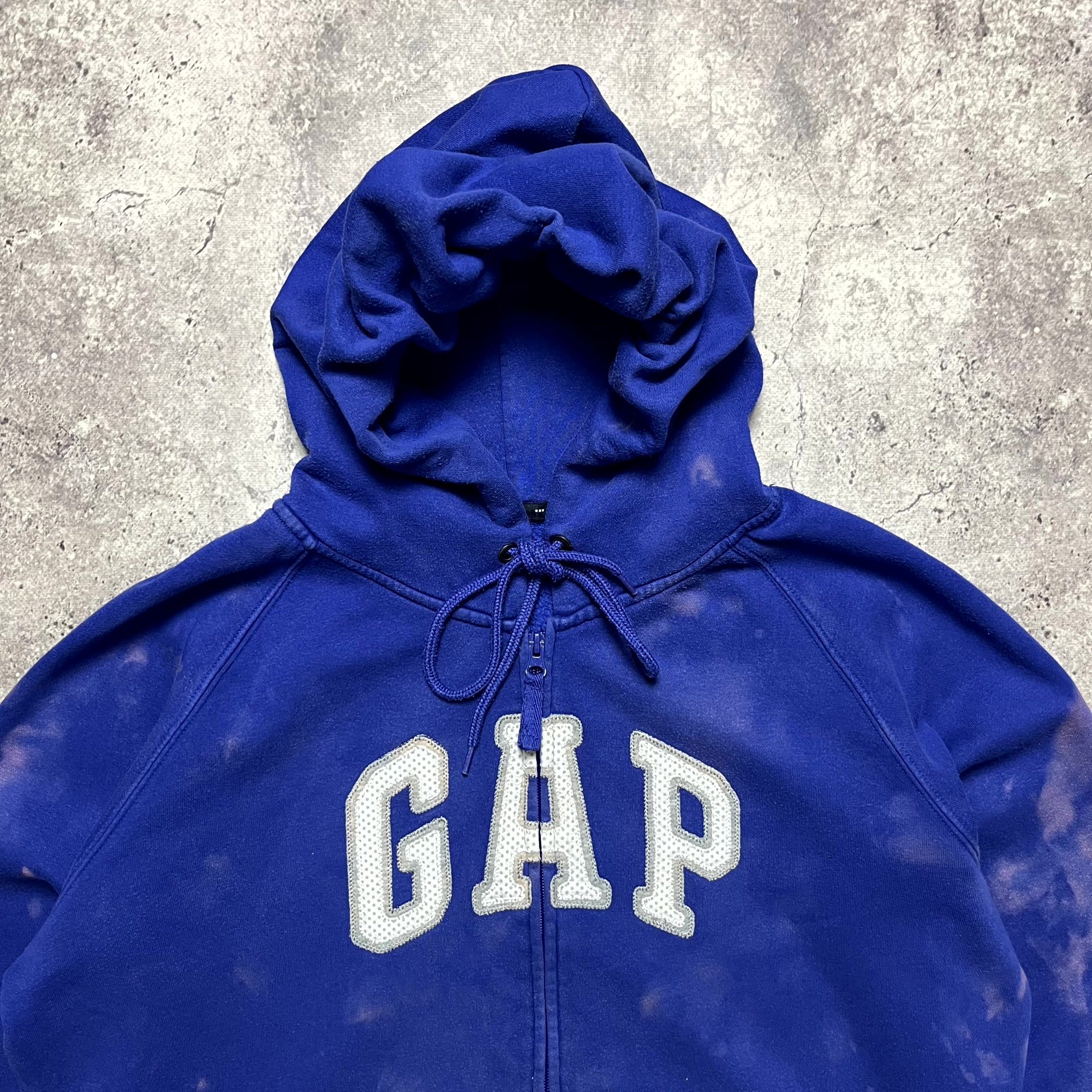 Gap Gap Fullzip Distressed Tie Dye Blue Hoodie Size M (Women XL) Size US M / EU 48-50 / 2 - 5 Thumbnail