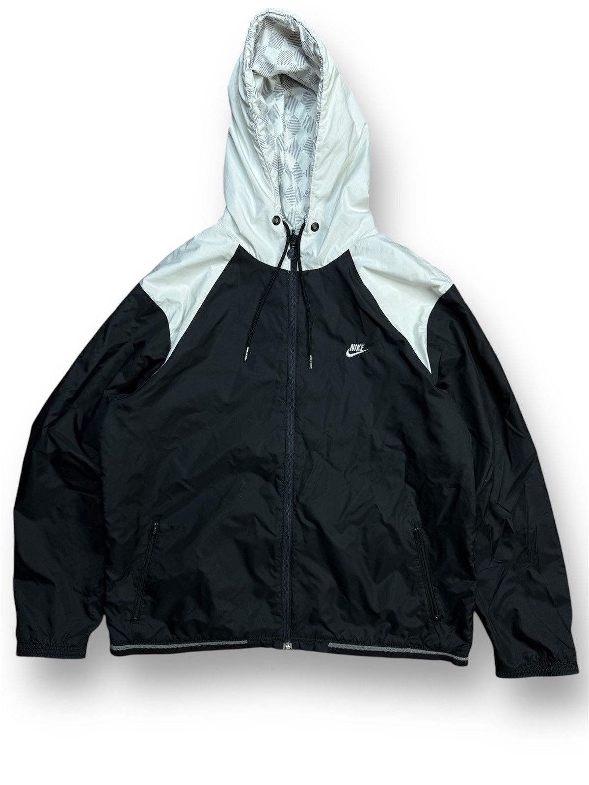 Nike × Vintage Nike Y2K Vintage Black Zip Hooded Jacket Size US L / EU 52-54 / 3 - 4 Thumbnail