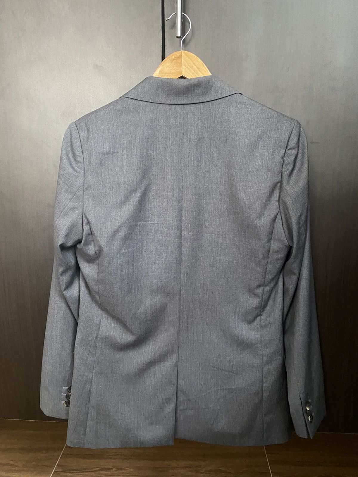 A.P.C. A.P.C Charcoal Grey Single Breasted Wool Blazer Size 44S - 2 Thumbnail