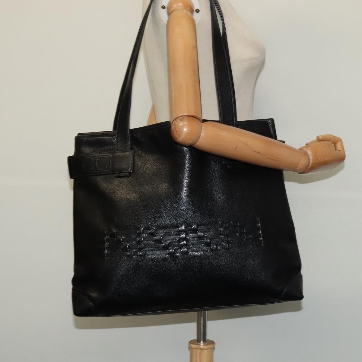 Gucci GUCCI Tote Bag Leather Black Gold 002 105 002 105 Size ONE SIZE - 22 Thumbnail