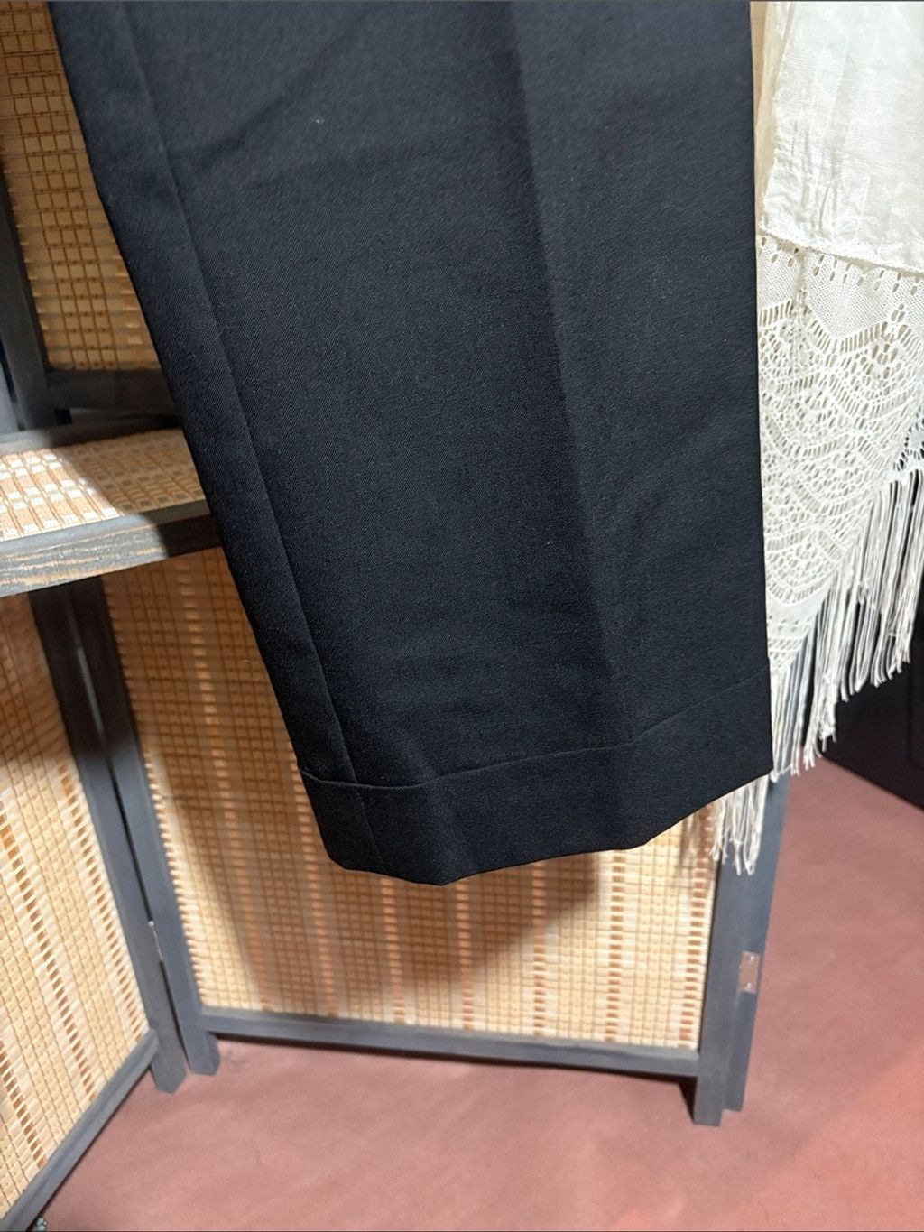 Ann Taylor Ann Taylor Black Wide-Leg Dress Trousers Size 25" / US 0 / IT 36 - 2 Thumbnail