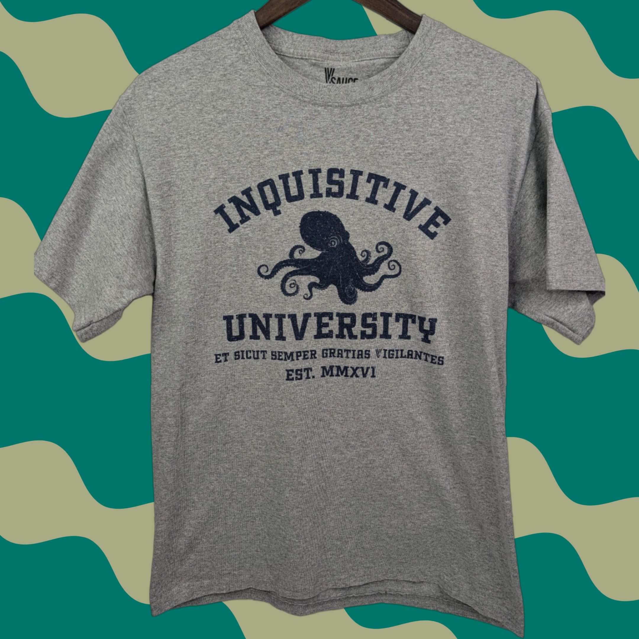 Logo 7 VSauce Exclusive Inquisitive University Mens M Octopus Logo Short Sleeve T-Shirt Size US M / EU 48-50 / 2 - 1 Thumbnail