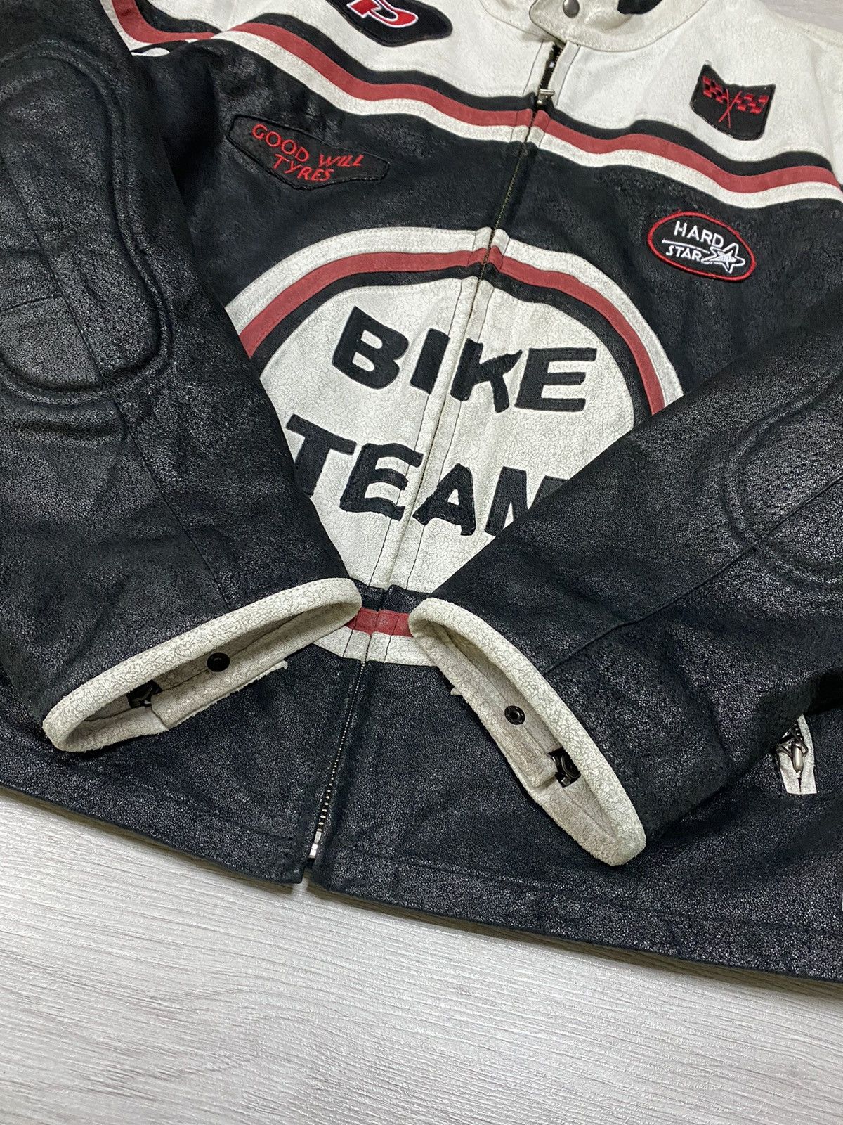 Vintage Bike Team vintage leather racing jacket Size US XL / EU 56 / 4 - 10 Thumbnail