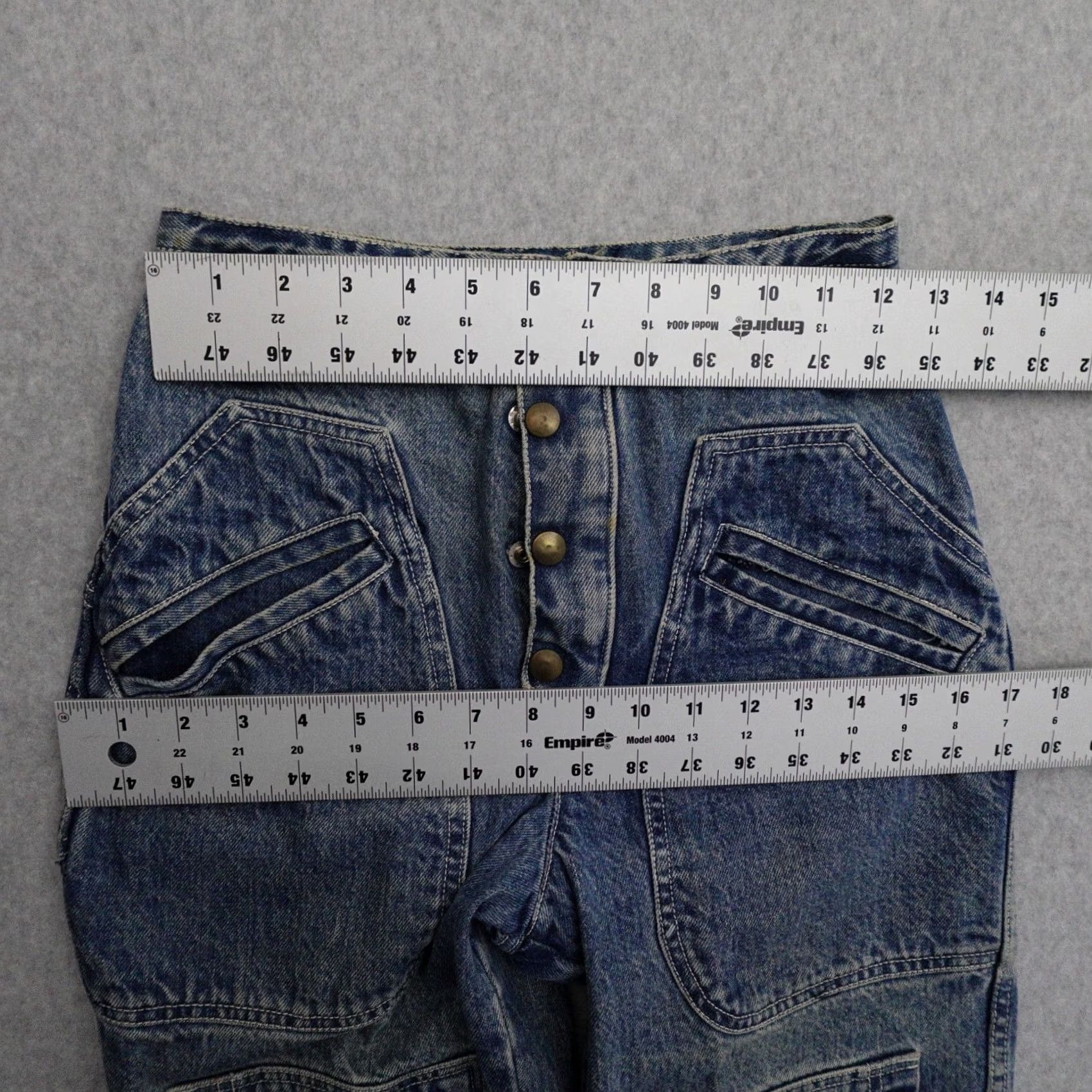 Guess VINTAGE GUESS Womens Jeans Snap-pocket High Waist Mom Blue 24 Pockets MEASUREMENTS ARE PROVIDED IN PICTURES Mens Girls Girls Size 42" / US 20 - 7 Thumbnail