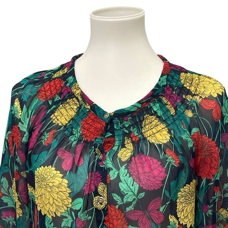 Banana Republic Banana Republic Small Petite Carnation 3 Button Blouse Size S / US 4 / IT 40 - 2 Thumbnail