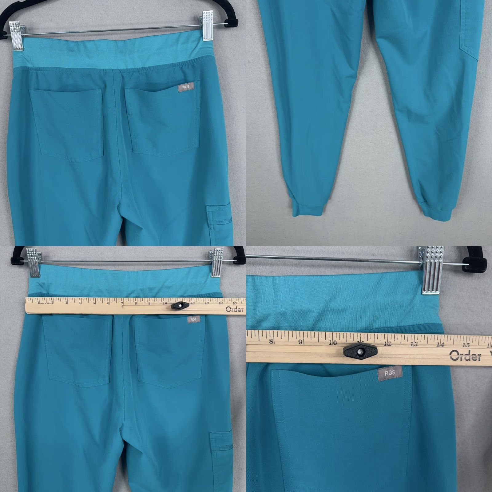 Vintage FIGS Womens XS Blue Technical Jogger Pants Scrub Cargo Workwear Medical Shirt? Size 26" / US 2 / IT 38 - 8 Thumbnail