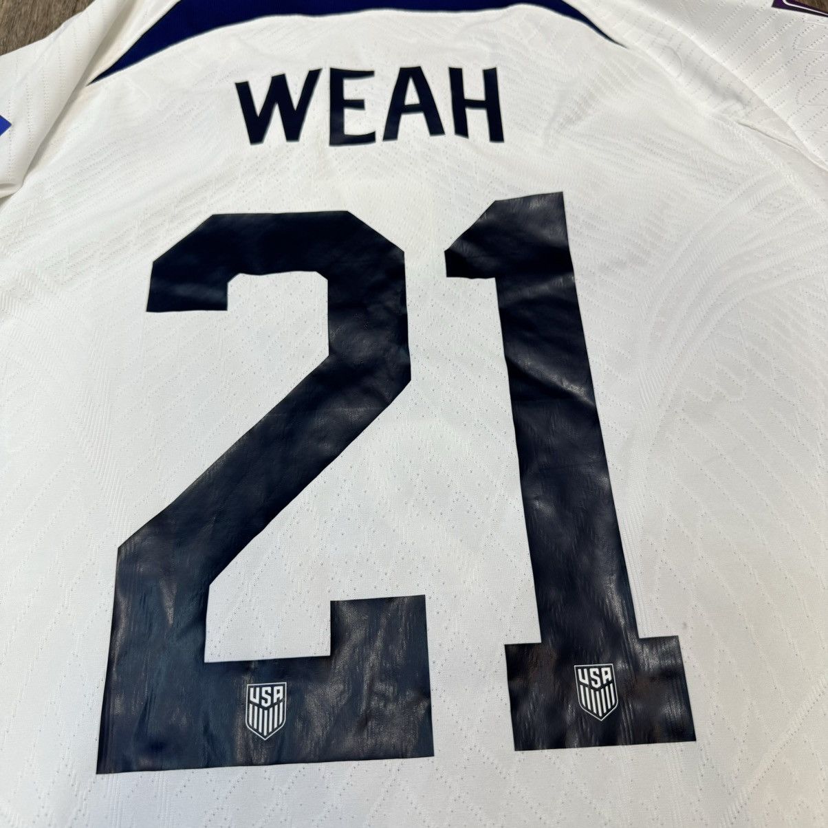 Nike USA USMNT World Cup 2022 player issue home shirt #21 Weah Size US XL / EU 56 / 4 - 6 Thumbnail